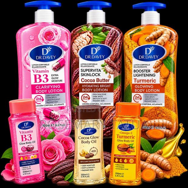 DR. DAVEY Body Care Collection – Vitamin B3, Cocoa Butter Turmeric