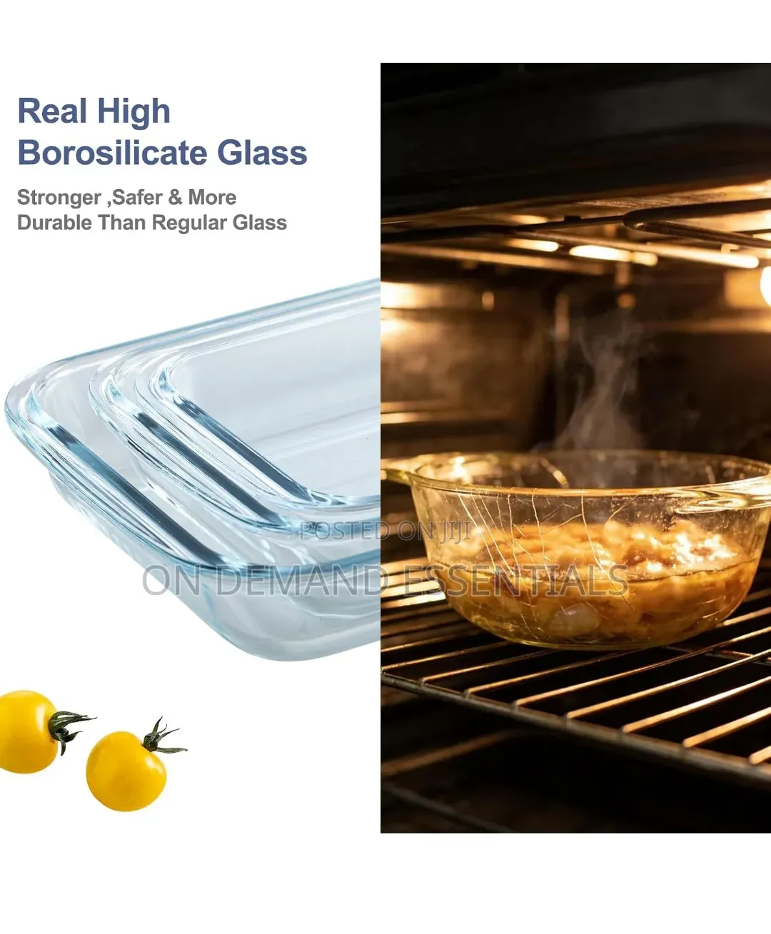 3pcs Glass Oven Trays