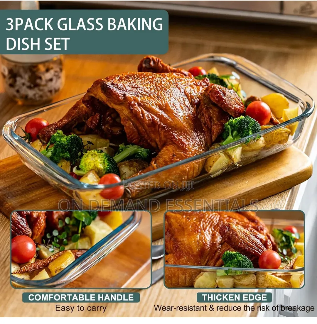3pcs Glass Oven Trays