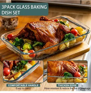 3pcs Glass Oven Trays