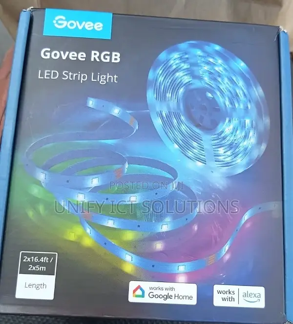 Govee RGB Smart Wi-Fi + Bluetooth Led Strip Lights(10m)