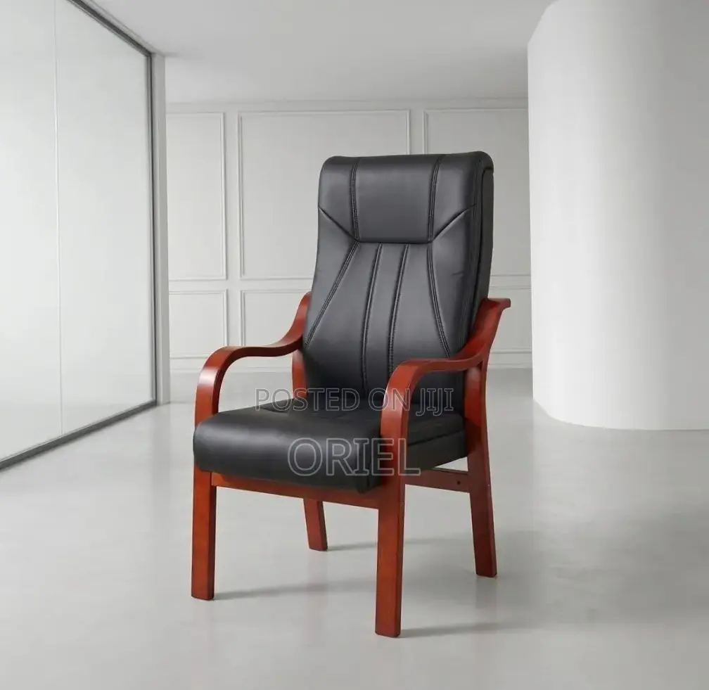 Office Chair Mahogany Frame Office Leather Chair