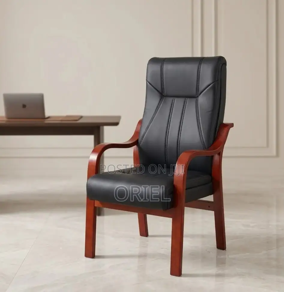 Office Chair Mahogany Frame Office Leather Chair