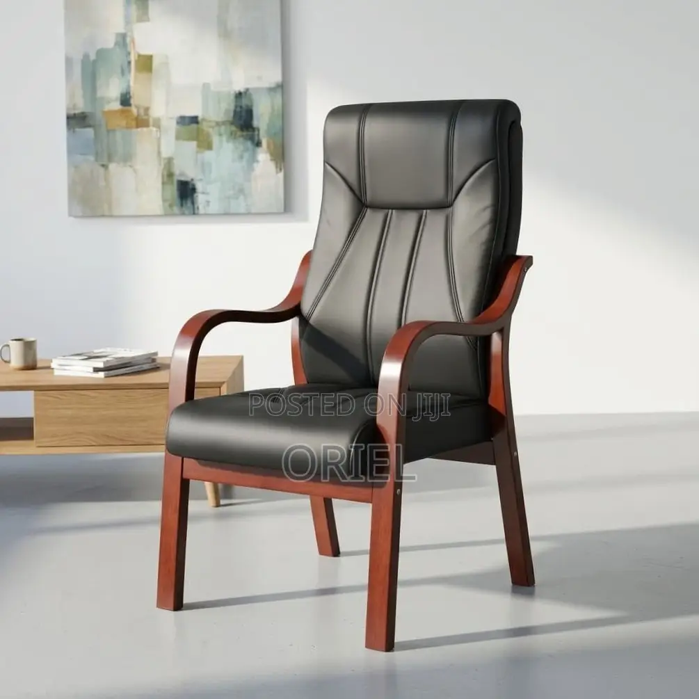 Office Chair Mahogany Frame Office Leather Chair