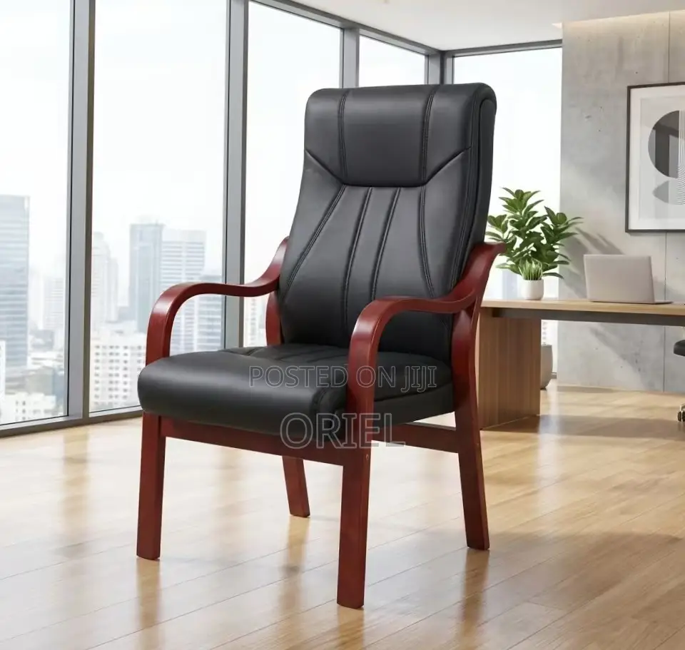 Office Chair Mahogany Frame Office Leather Chair