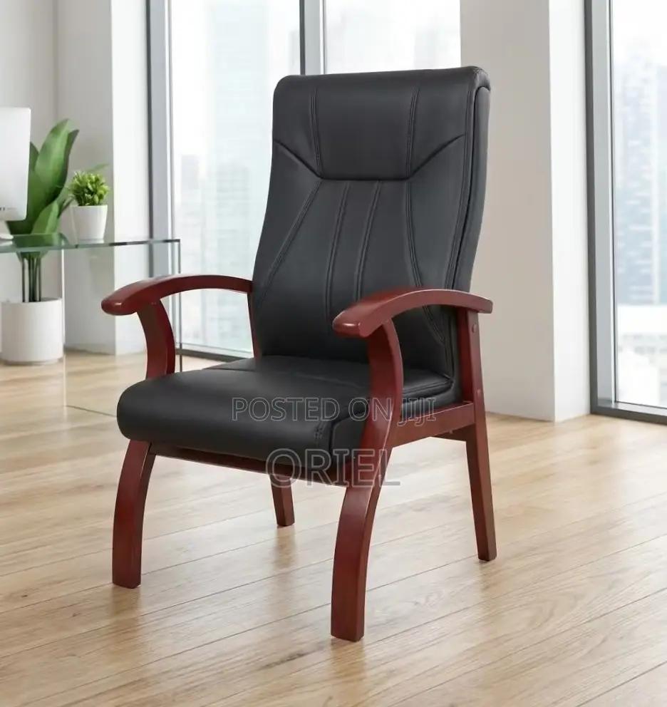 Office Chair Mahogany Frame Office Leather Chair