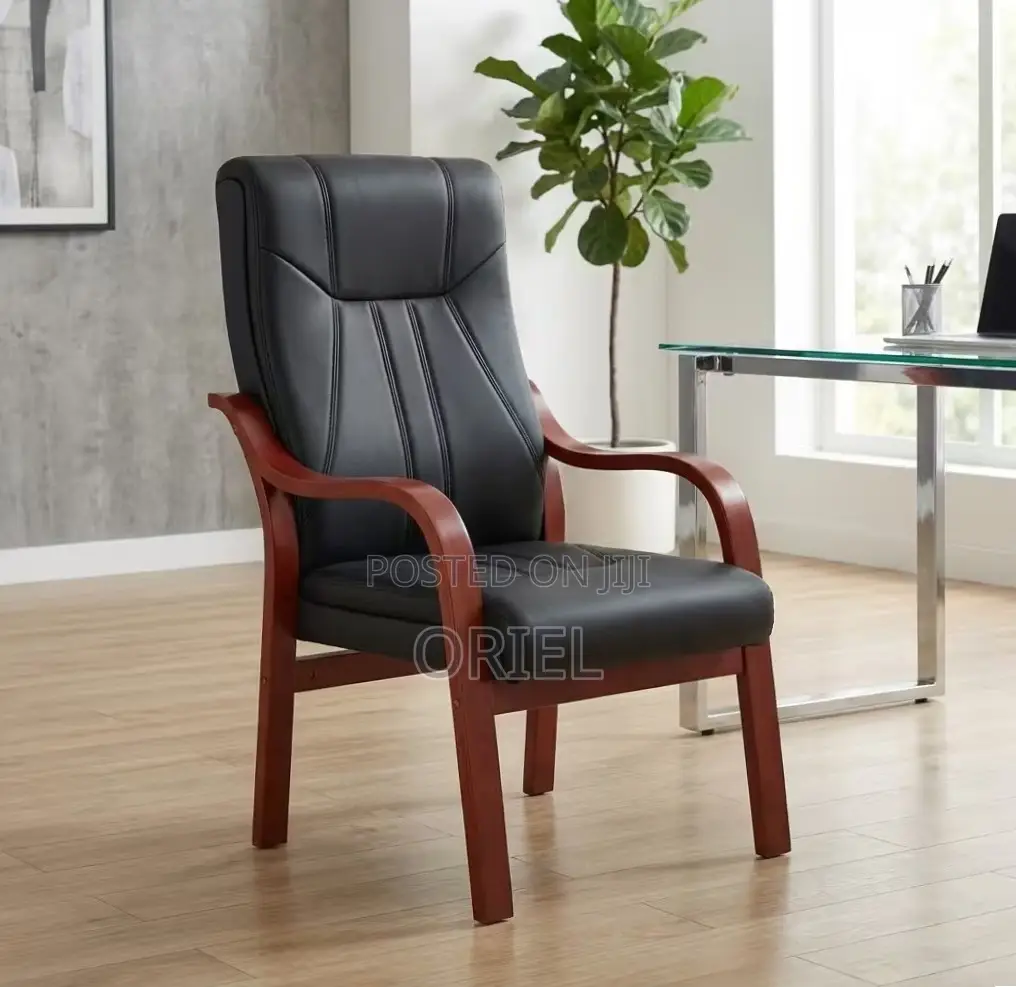 Office Chair Mahogany Frame Office Leather Chair