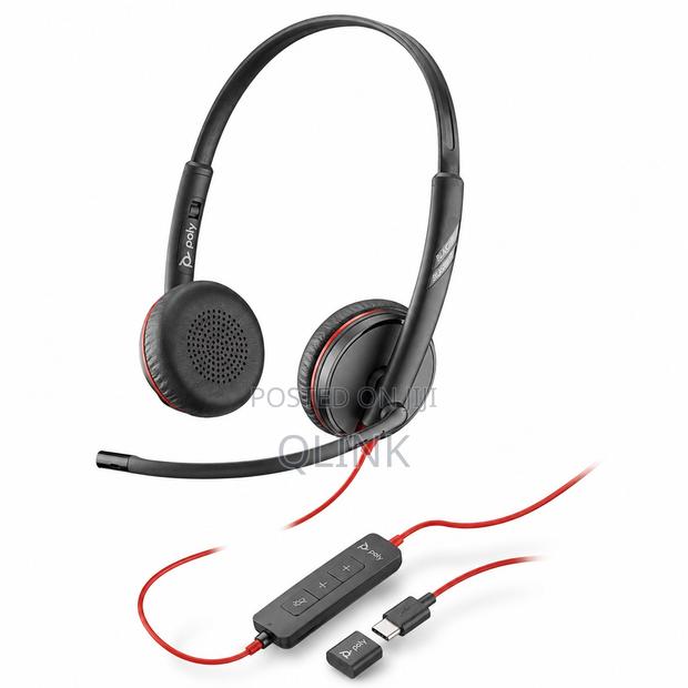 Poly Blackwire 3220 Wired Stereo USB-C Headset +USB-C/A