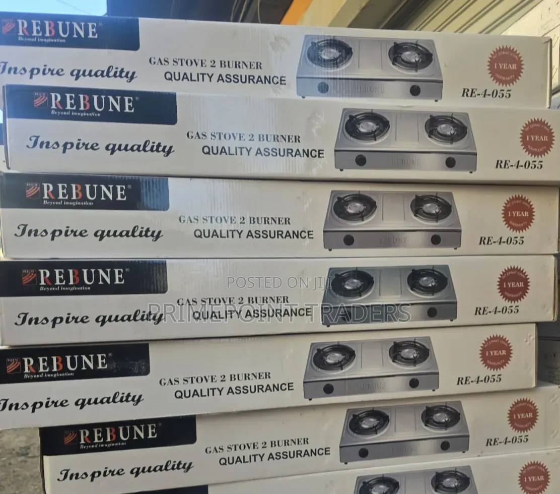 Rebune Double Burner Gas Cooker – Compact Efficient