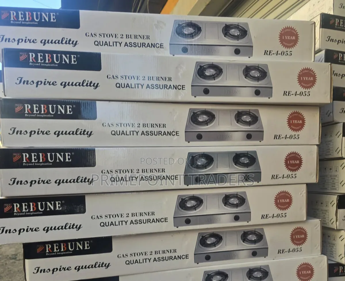 Rebune 2-Burner Gas Stove – Practical Space-Saving Design