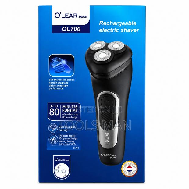 Smoother Electric Shaver O'LEAR OL700 Rechargeable 3-Head Shaving