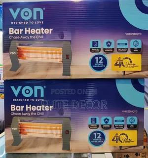 VON VHB122MQYG 1200W Quartz Bar Heater