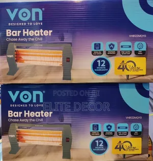 VON VHB122MQYG 1200W Quartz Bar Heater