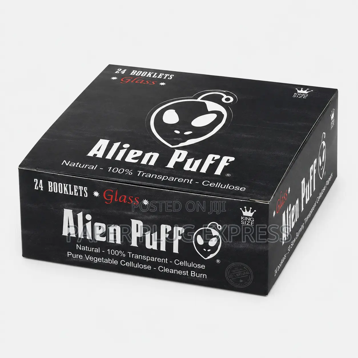 Alien Puff Glass King Size Transparent Cellulose Rolling Papers