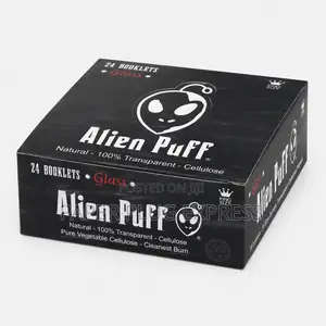 Alien Puff Glass King Size Transparent Cellulose Rolling Papers