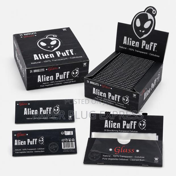 Alien Puff Glass King Size Transparent Cellulose Rolling Papers