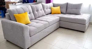 6 Seater L Sofa – Modern Fabric