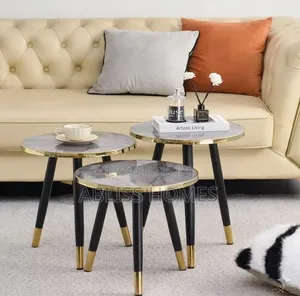 3 in 1 Nesting Luxury Marble Table