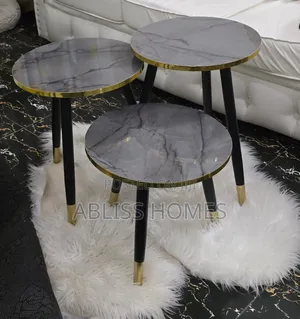 3 in 1 Nesting Luxury Marble Table