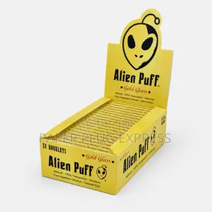 Alien Puff Gold Glass 11⁄4 Transparent Rolling Papers – 50 Leaves