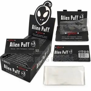 Alien Puff Glass 11⁄4 Transparent Rolling Paper 50 Leaves 24-Booklets