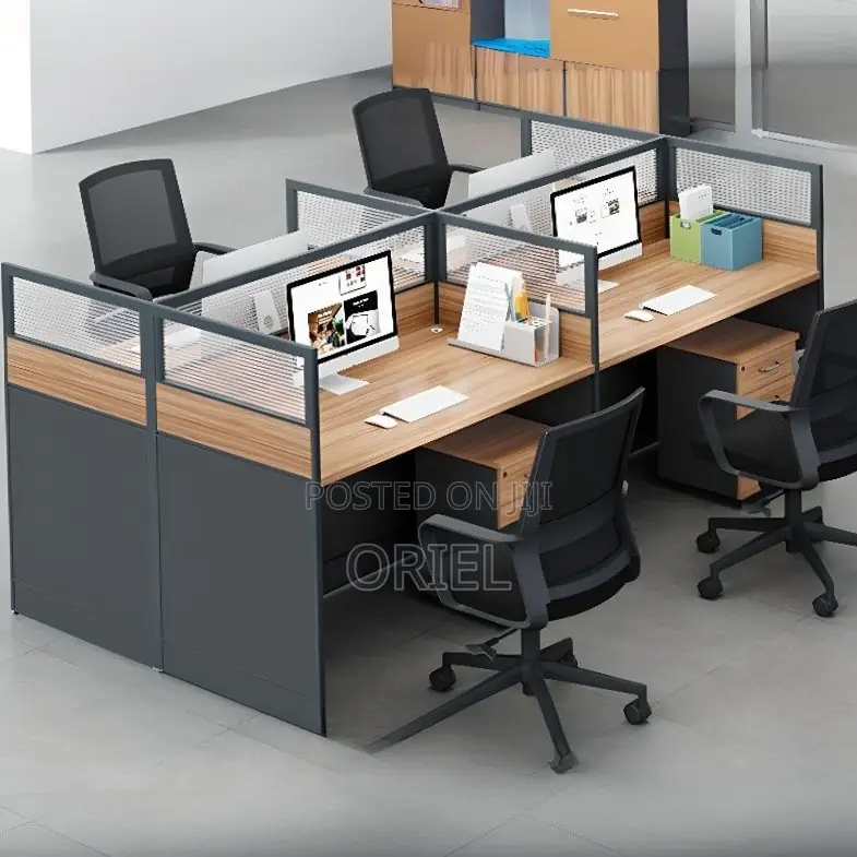 Office Workstation : 4-Seater Corporate Office Staff Workstation