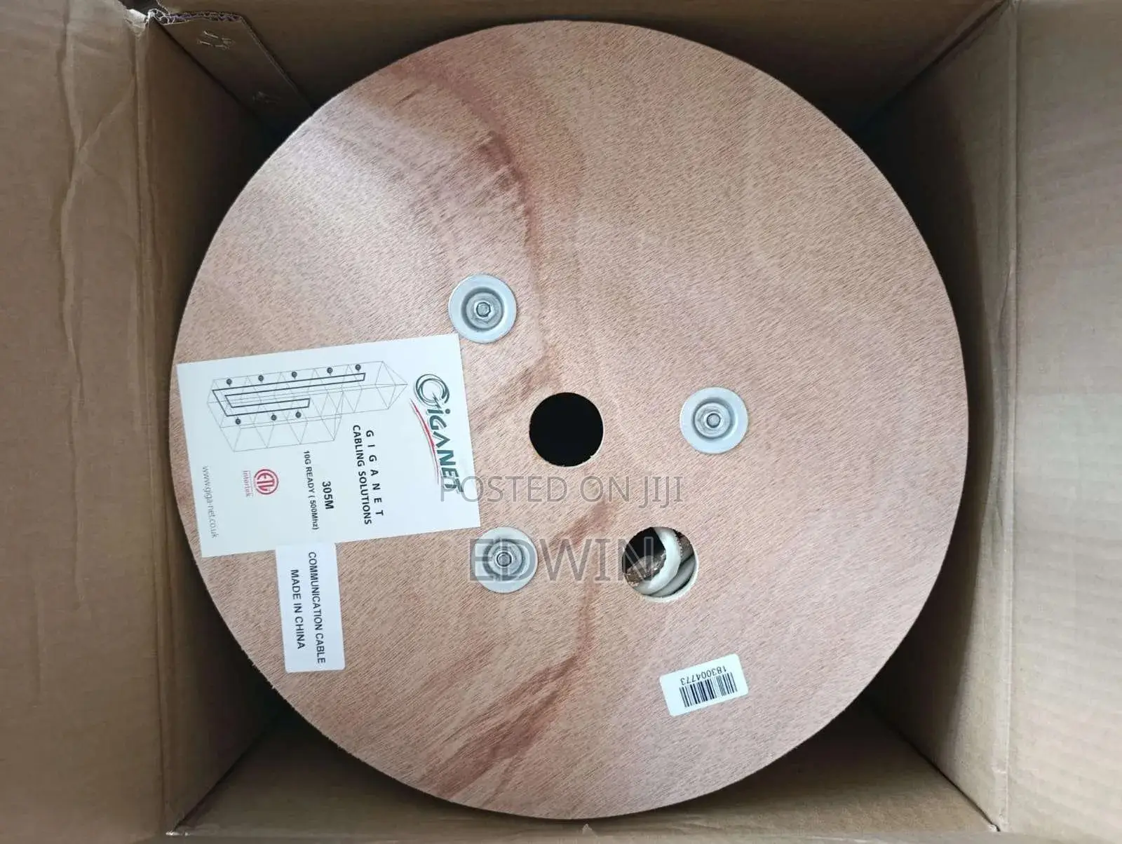 Giganet Category 6A Solid U/Utp PVC Cable 305m