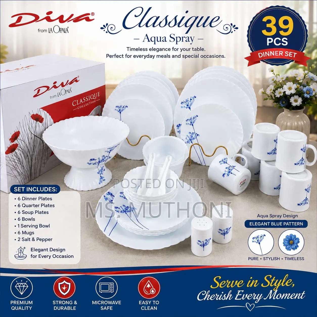 Diva Deco Dinner Set 39pcs Dinner Set
