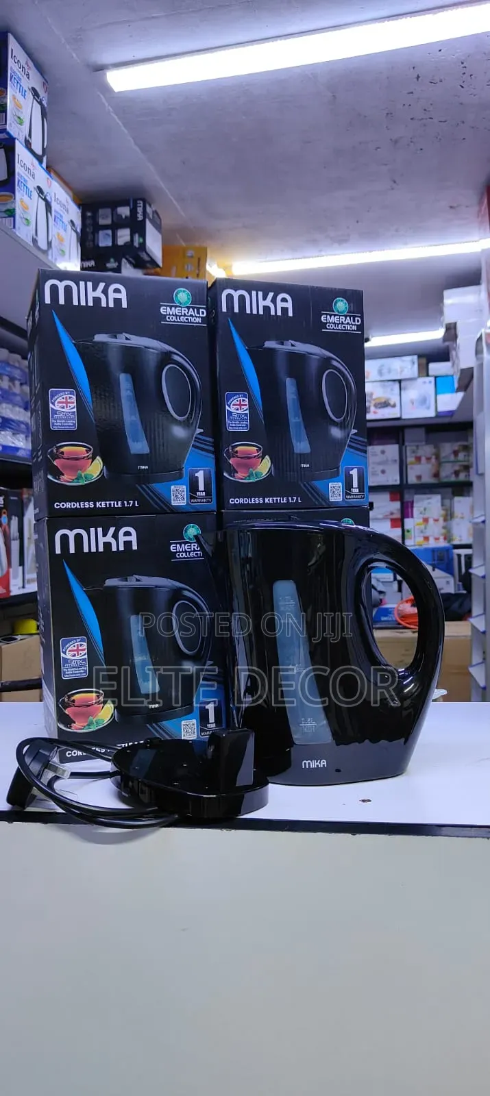 Mika Mkt1005w 1.7l Electric Kettle Black and White