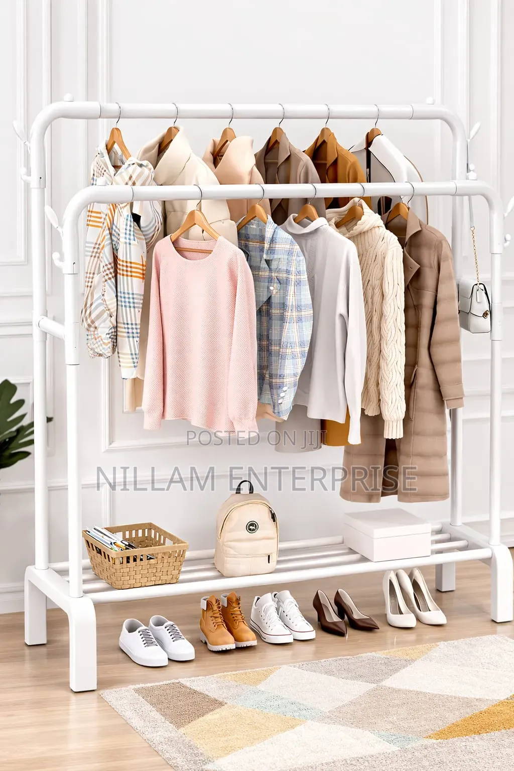 Double Pole Clothes Organizer