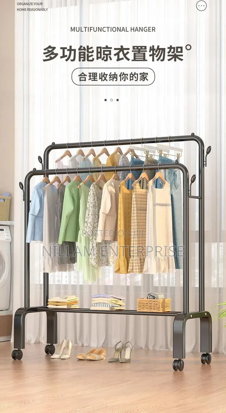 Double Pole Clothes Organizer