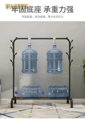 Single Pole Clothes Rack With Hooks and Wheels