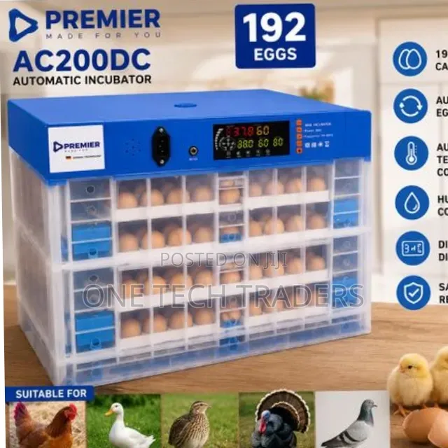 AC / DC Automatic Egg Incubator 192 Eggs