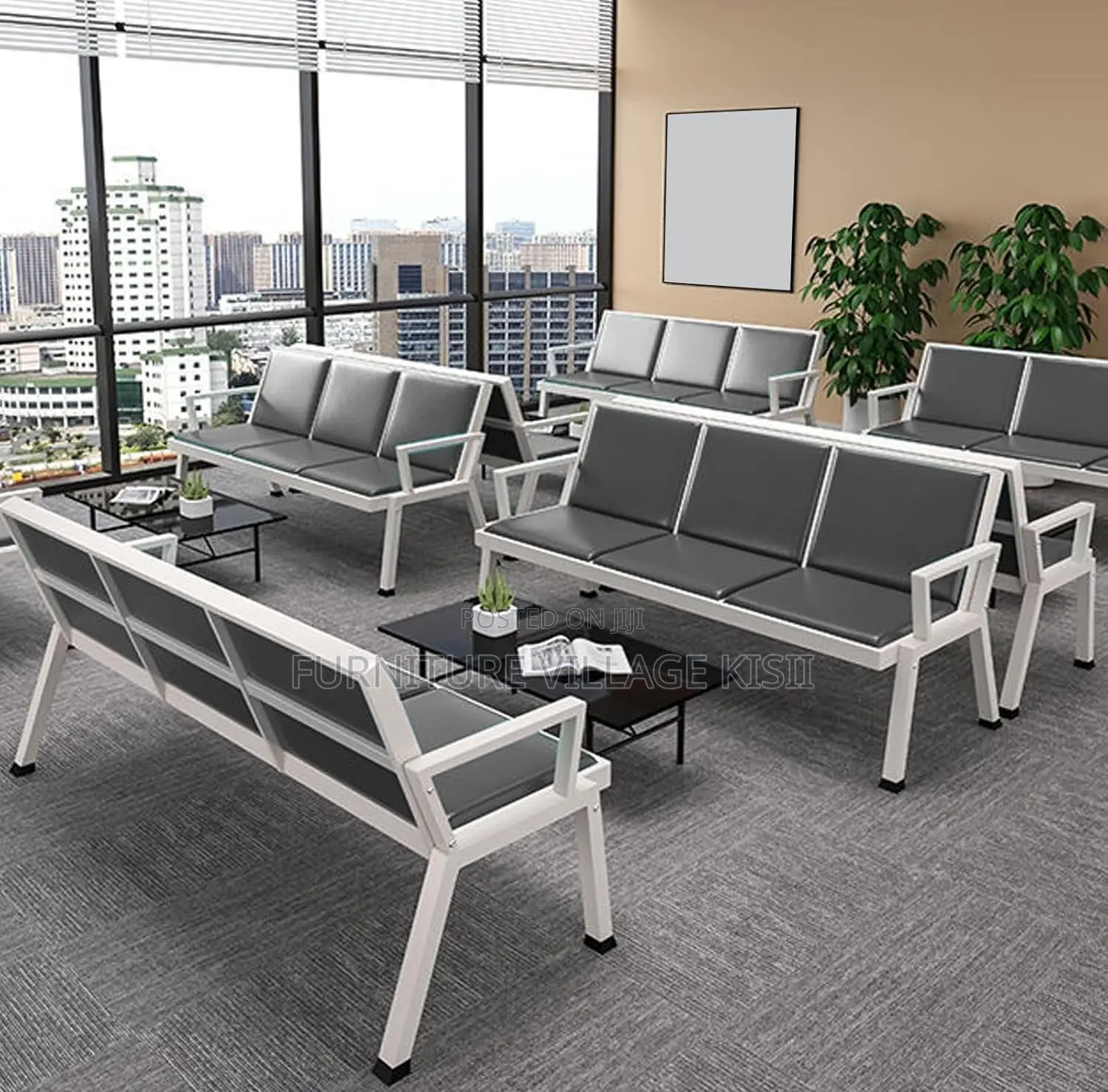 Reception Bench: 3-Seater Waiting Bench