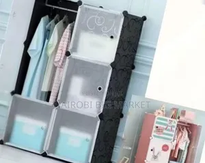 Portable 2 Column by 3 Plastic Wardrobe
