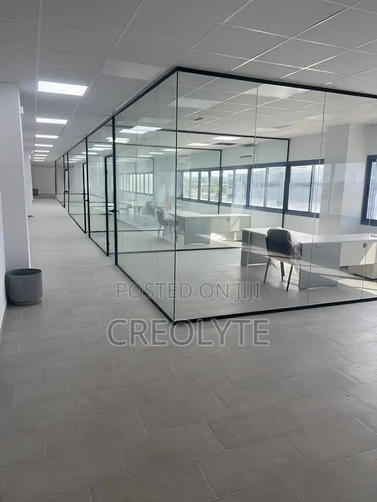 Black Framed Glass Office Partitions – Executive Office Installation