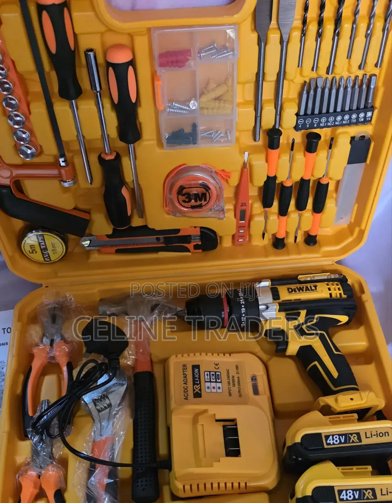 48v Cordless Drill Set With Metal Chunk