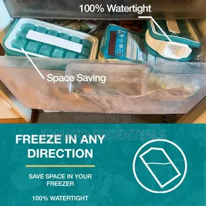 Portable 2 in 1 Ice Cube Maker Tray Box Leakproof Mold