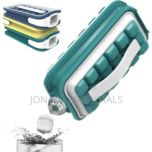 Portable 2 in 1 Ice Cube Maker Tray Box Leakproof Mold