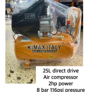 25 Litres Direct Drive Air Compressor, 2hp Power, 8bar 116psi Pressure