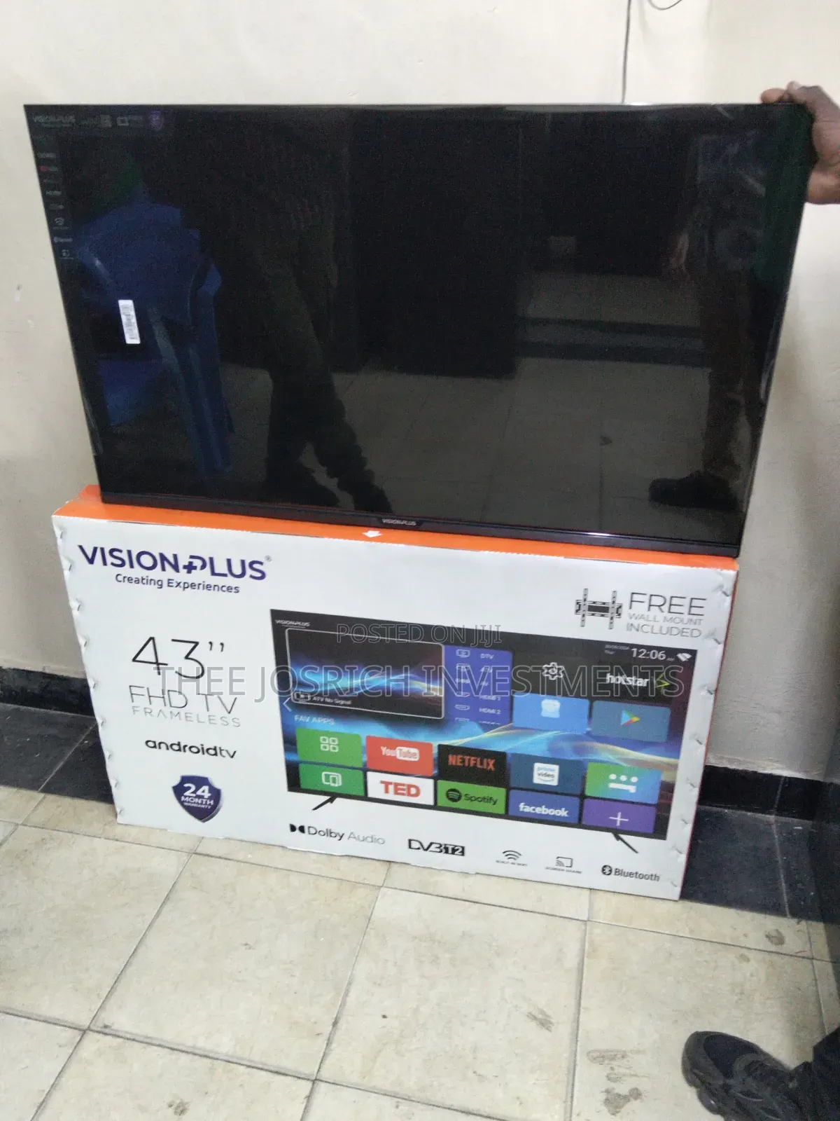 Vision Plus 43 Inch Smart Android TV With Free Wall Mount