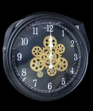 Vintage Moving Gear Wall Clock 32cm Modern Industrial Decor