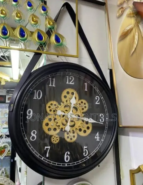 Vintage Moving Gear Wall Clock 32cm Modern Industrial Decor