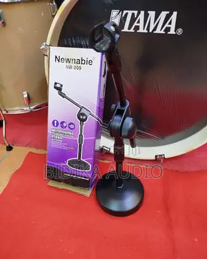Newnabie Short Boom Mic Stand for Bass Drums, Amp Cabinets, Podcasti