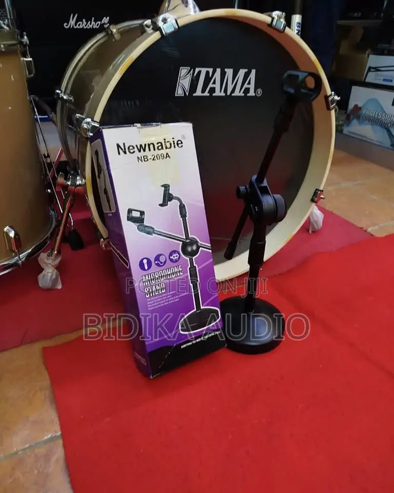 Newnabie Short Boom Mic Stand for Bass Drums, Amp Cabinets, Podcasti