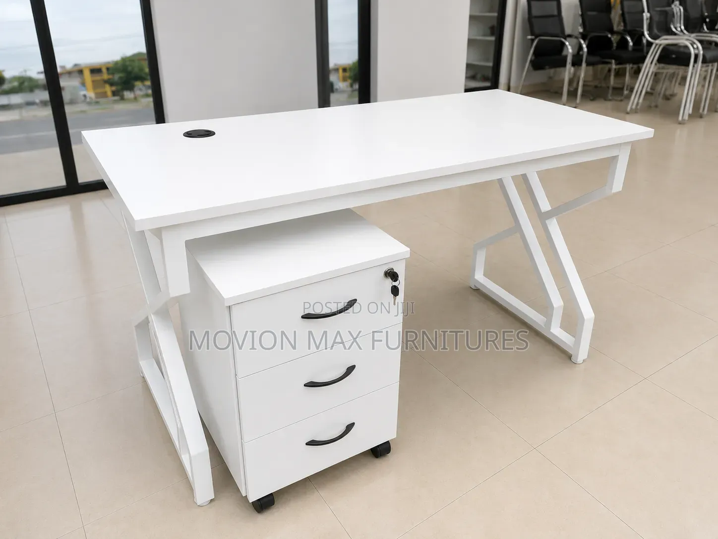 Rectangular Metallic Stand Office Table/Pedestal Cabinet