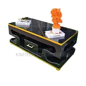 Executive White Coffee Table With Marble Topping