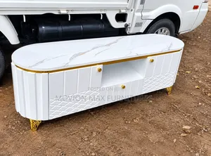 Modern Oval Marble TV Stand
