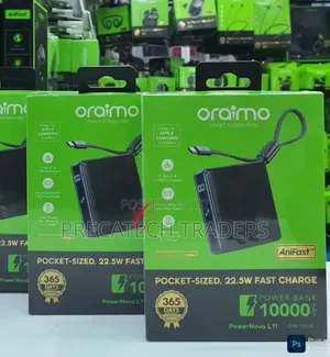 Oraimo Powerbank 22.5W 10000mAh* Pocket Sized Fast Charging Power Bank