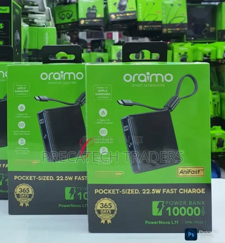 Oraimo Powerbank 22.5W 10000mAh* Pocket Sized Fast Charging Power Bank